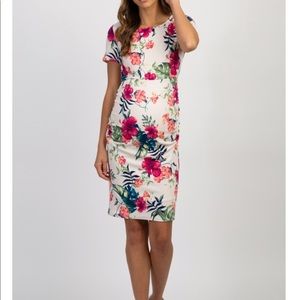 Pink Blush Fitted Maternity Dress